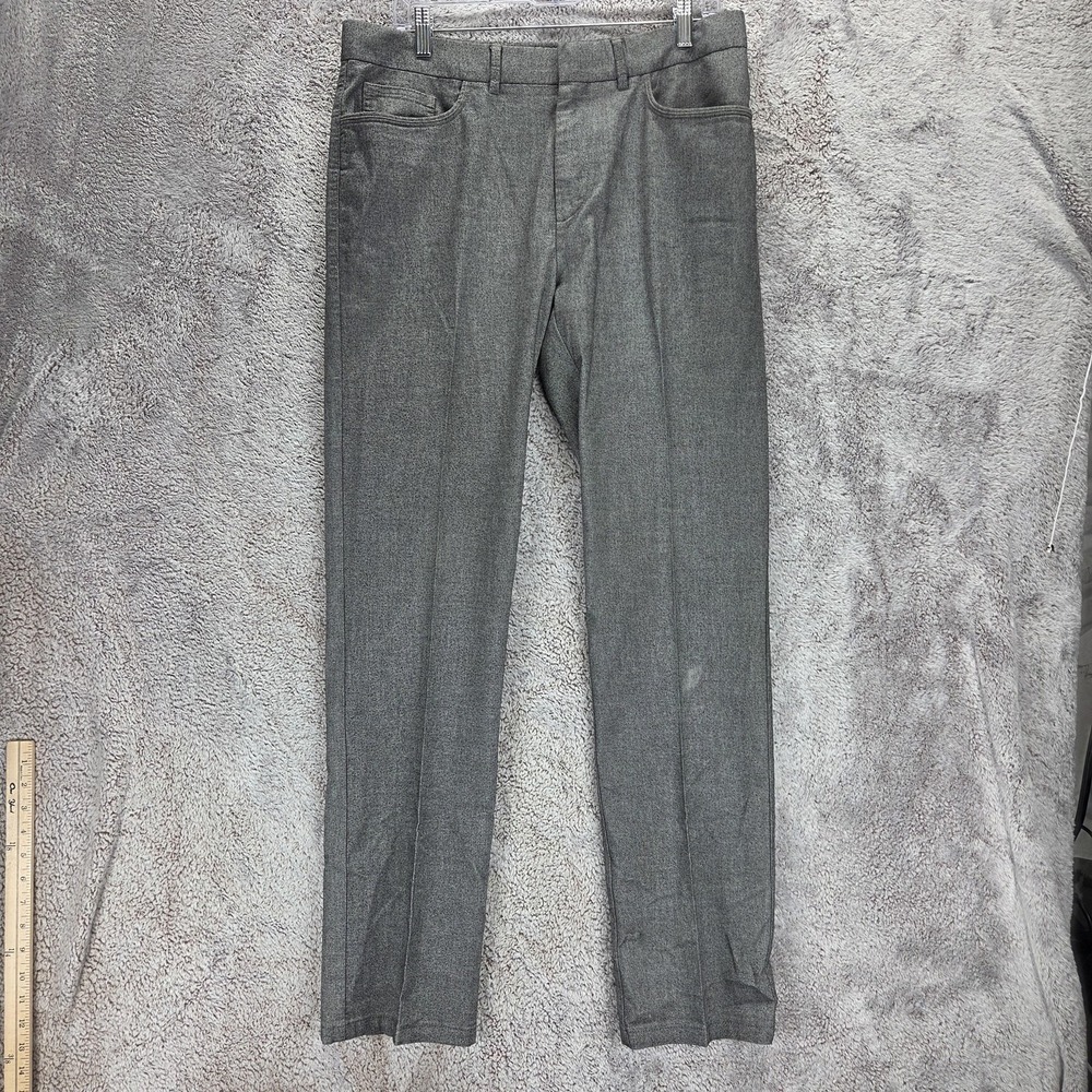 Peter Millar Pants Mens 34x32 Gray 5 Pocket Soft Twill Straight Slim Chino